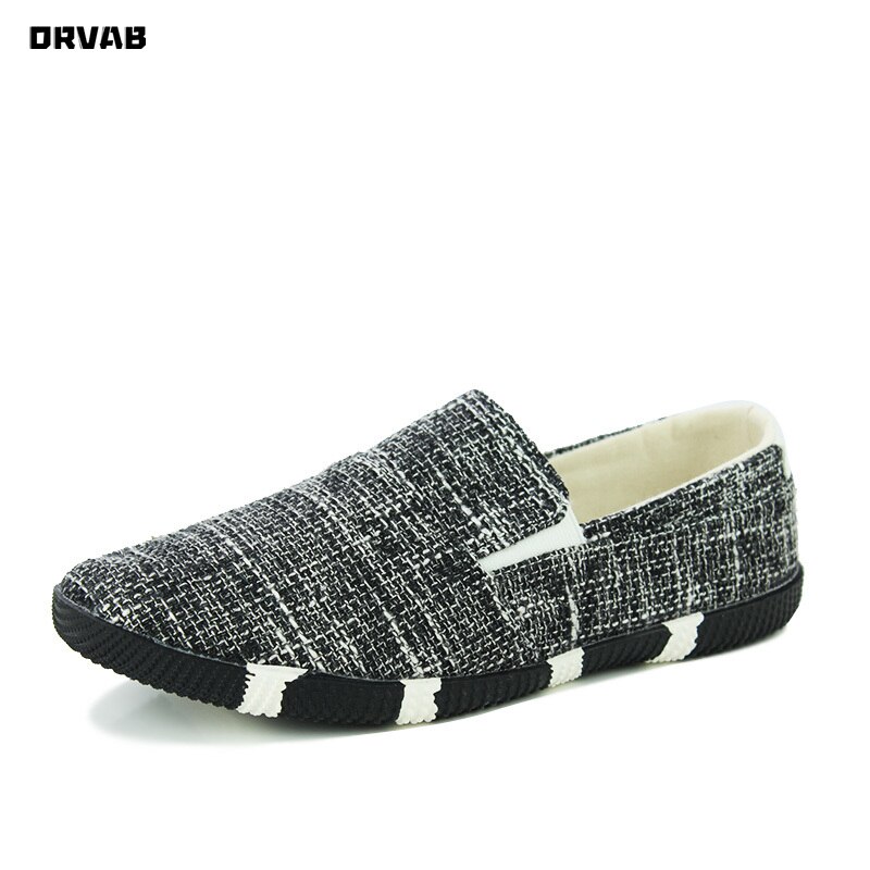 Andningsbara sommarskor herr linne hampa slip-on kör mockasin mjuk bekväma herr sneakers halkfria loafers herr skor casual