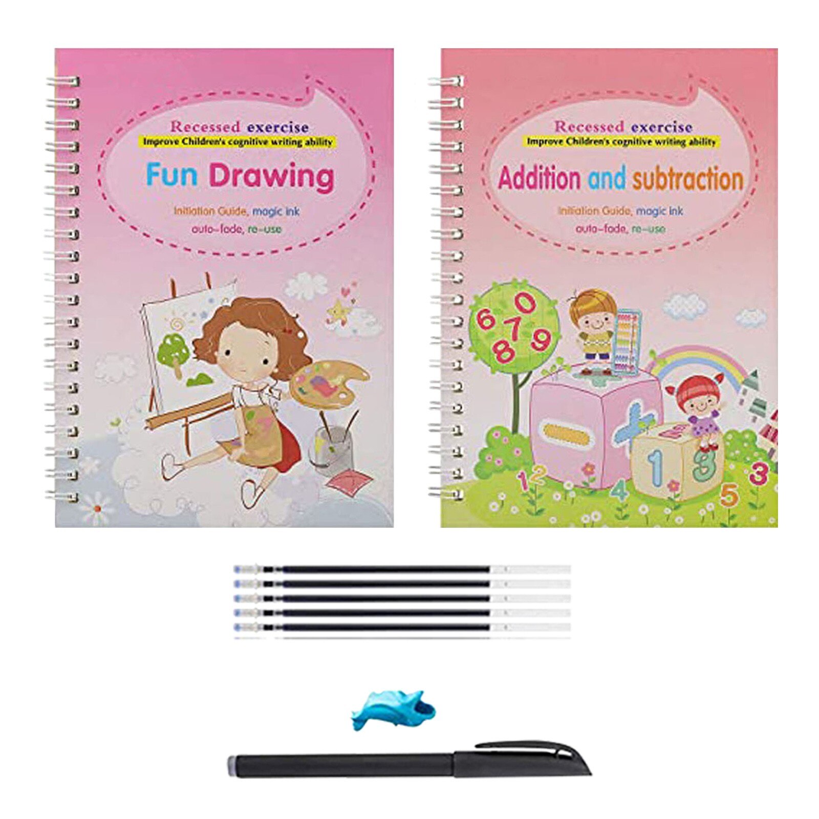Magic Calligraphy That Can Be Reused Handwriting Copybook Set For Kid Calligraphic Letter Writing Art Supplies #G30: A