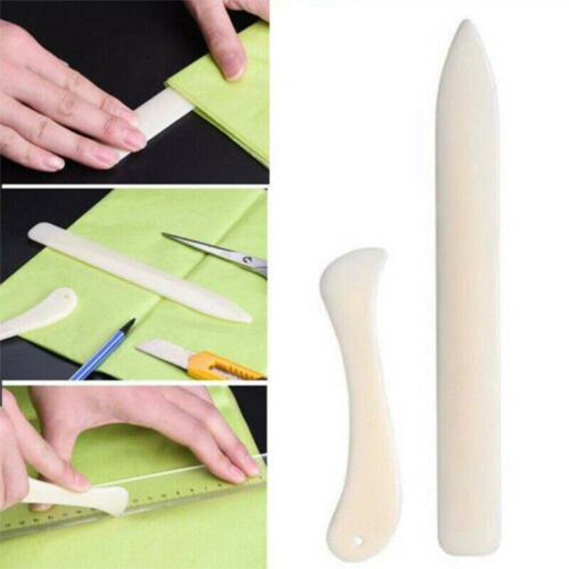 Paper Creaser 2Pcs/Set Card Making Photo Album Paper Folding Tool DIY Crafts Edge Side Slicker for DIY Scrapbooking