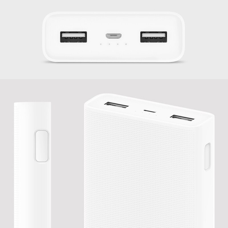 Xiao mi mi batterie externe 2C 20000mAh Charge Rapide Externe chargeur de batterie Portable mi cro USB Portable Bateria Externe Chargeur Portable