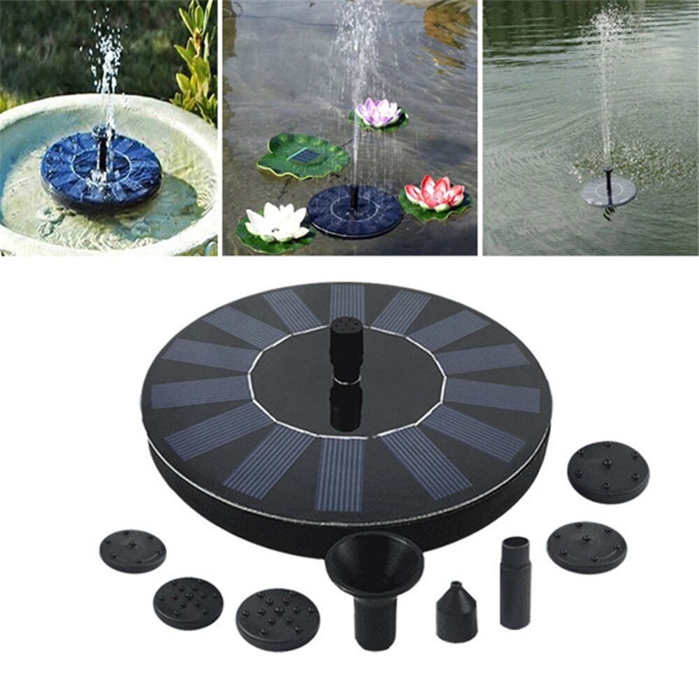 Solar Powered Fountain Pump Bird Bath Water pump For Garden Patio Decoration 1.5W Free Standing