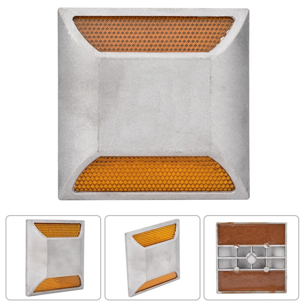 LED Road Guide Light Reflective Spike Cast Aluminum Beads Dual Protuberant Signpost Reflective Spike Raised Sign