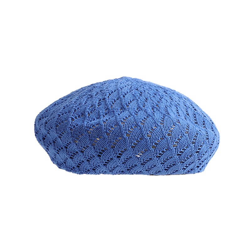Summer Beret Hats for Women Flat Cap Knit Hollow Beret Hats Lady Girl Berets Hat Bone Female French Painter Hat Sun Cap Gorra