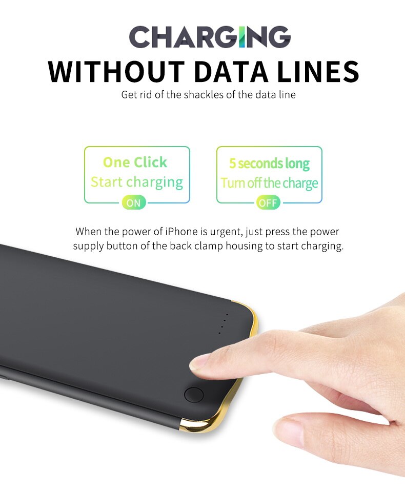 Araceli 6000 Mah dla iPhone 11 ładowarka przypadku ultra-cienki przenośny moc Bank dla iPhone 11 przypadku baterii