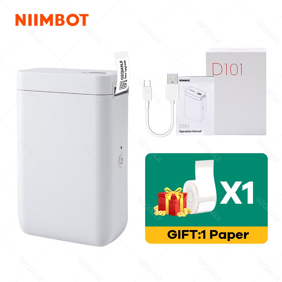 Niimbot D101 D11 Plus Thermal Label Sticker Printer Inkless Portable Pocket Label Maker for Mobile Phone Mini Machine: D101 Printer