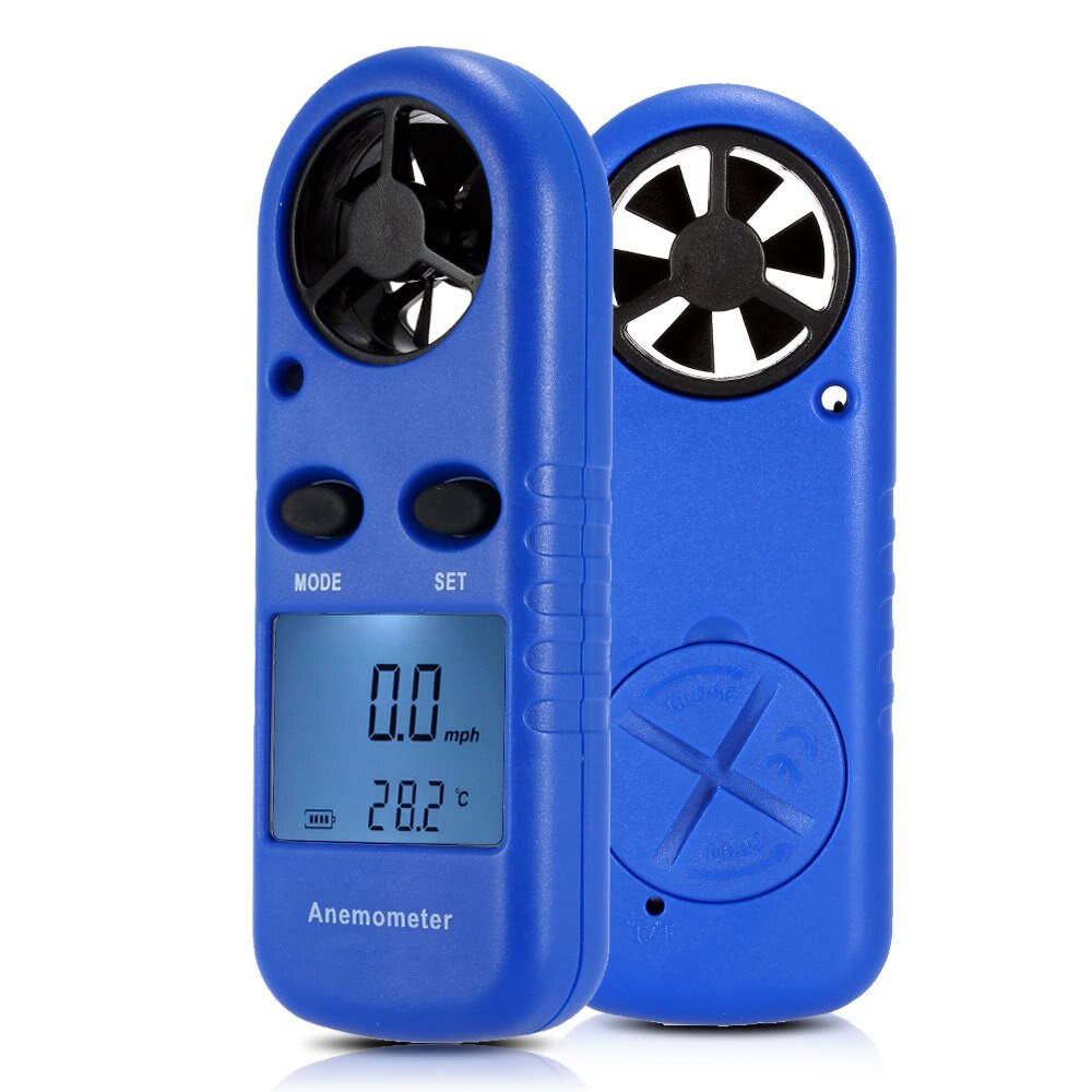 Multifunctional LCD Mini Anemometer Wind Speed Air Velocity Temperature Measurement Beaufort Scale Display