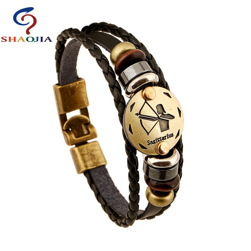 Lederen Armband Vrouwen Sieraden Leeuw Lederen Armbanden &amp; Bangles Charm Brons Legering Gesp Pulseras Mujer Sieraden voor Vrouwen