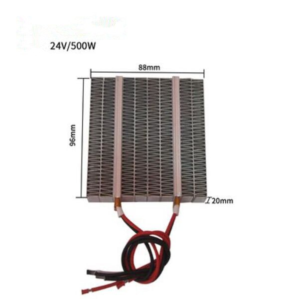 Plaque chauffante PTC, élément chauffant, Conduction thermique, 12V 150W / 12V 300W / 24V 250W / 24V 500W, 1 pièce: 24V 500W
