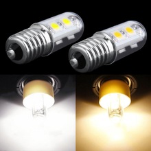 CA 220V E14 1W 7 LED SMD 5050 blanco puro/cálido refrigerador bombilla lámpara SY