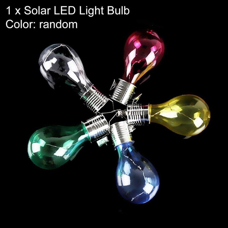 Colorful Solar Powered Rotatable Led Light Lamp Bulb Outdoor Garden Decor Hanging (Color Random)
