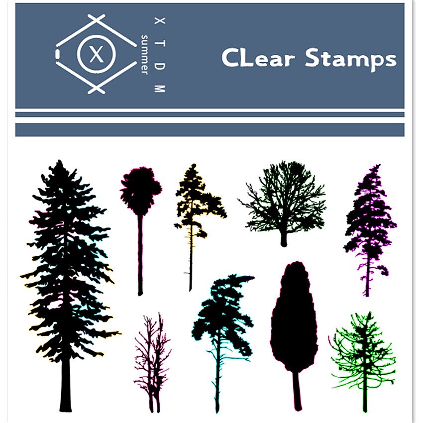 11x16CM noir arbre transparent joint clair timbres silicone joint rouleau timbres album à faire soi-même album/carte production pâques