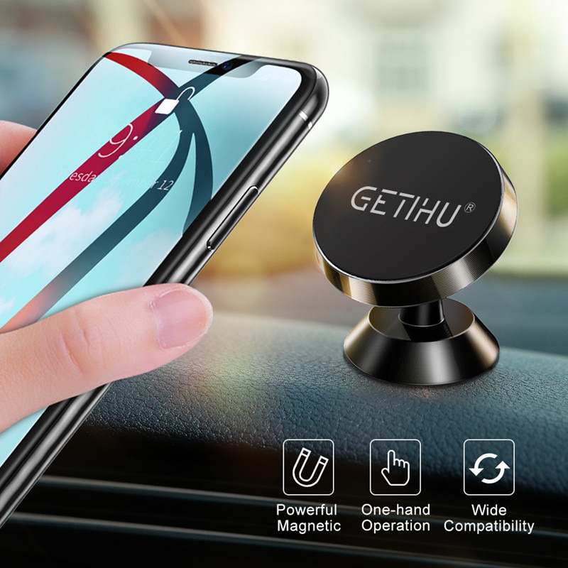 GETIHU Mini Dashboard Magneet Autohouder 360 Magnetische Mount Telefoon Mobiele Houder Universele Voor iPhone X MAX 6s GPS auto telefoon Stand