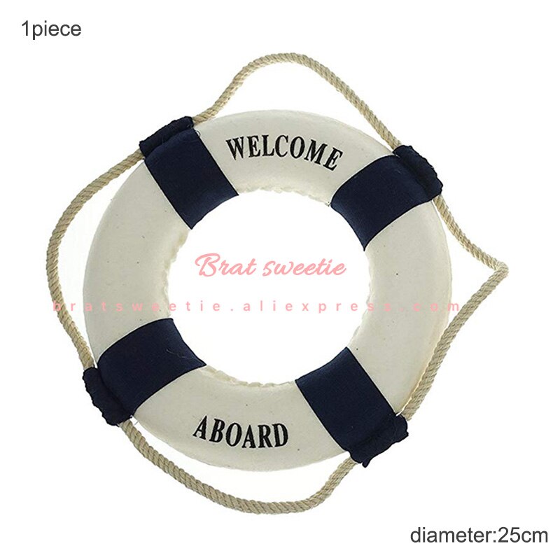 Marinha náutica festa de aniversário bolo, navio, roda de âncora, estilo mediterrâneo, barco, bolo, ferramentas de decoração: 25cm navy lifering