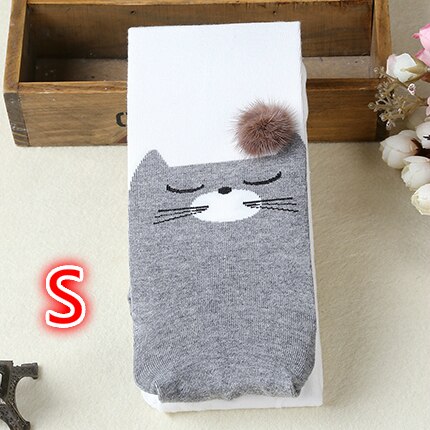 Meisjes stijlen herfst leggings voor baby kids katoen warm prinses meisjes kinderen broek mooie kat warmer kind leggings: White size   S