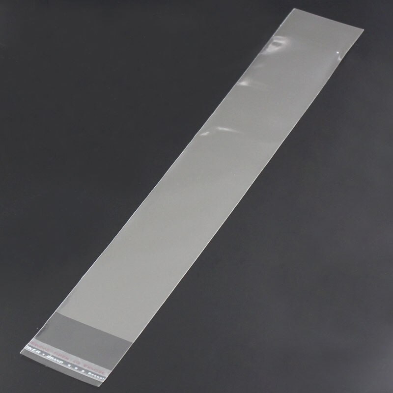 8SEASONS Plastic Bags Clear Self Adhesive Seal Transparent (Usable Space 27.3x4.4cm) 30.5x4.4cm,200PCs (B24065)