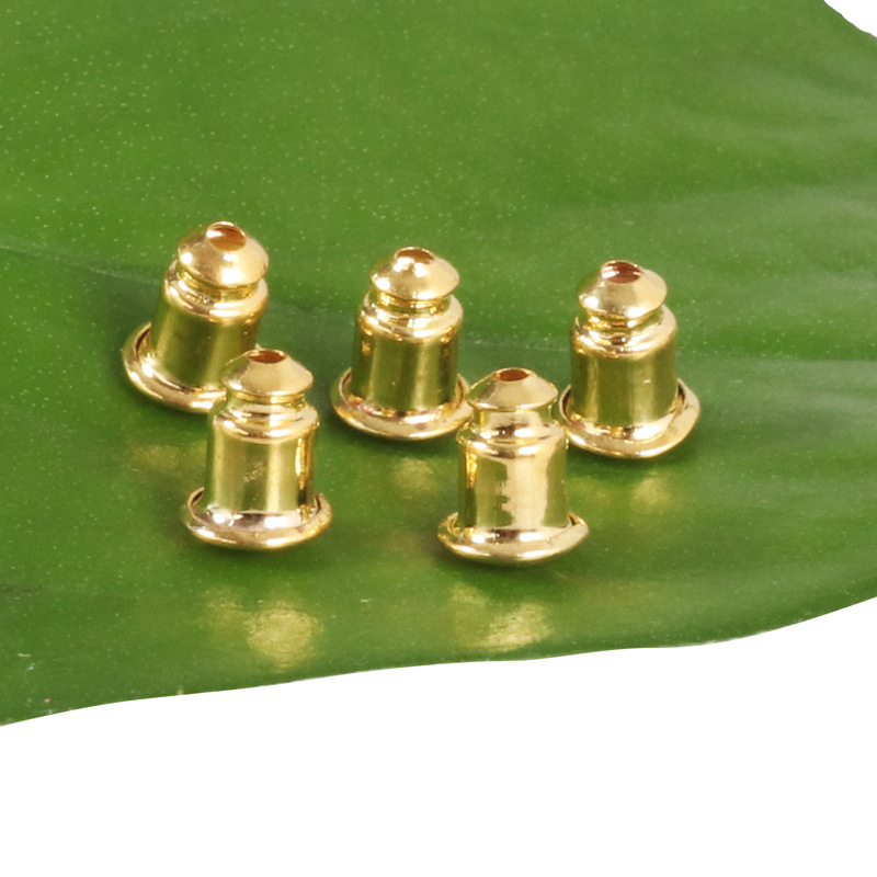 10Pcs/Lot 925 Silver 8K Gold Copper Flower Earring Backs For Earrings Jewelry Hypoallergenic Replacement Secure Earring Lifters: Red