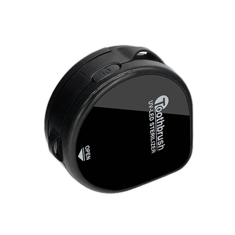 2 Stck Zahnbürste Kasten UV-Licht Zahnbürste Halfter USB Ladung Uv Zahnbürste Desinfektion Kasten: Schwarz