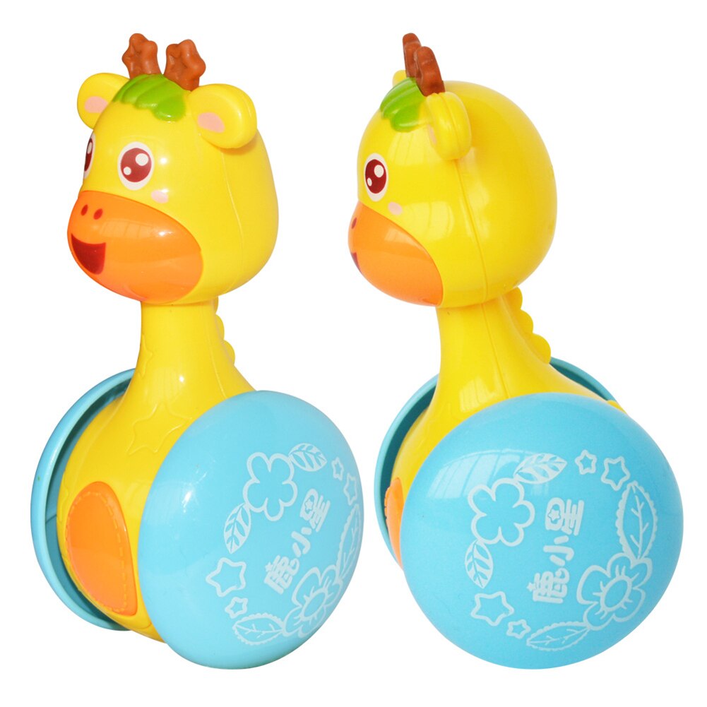 Baby Cute Cartoon Deer Rattles Tumbler Doll Toy Bell Music Learning Education Intelligence Developmental Toys For newborn baby