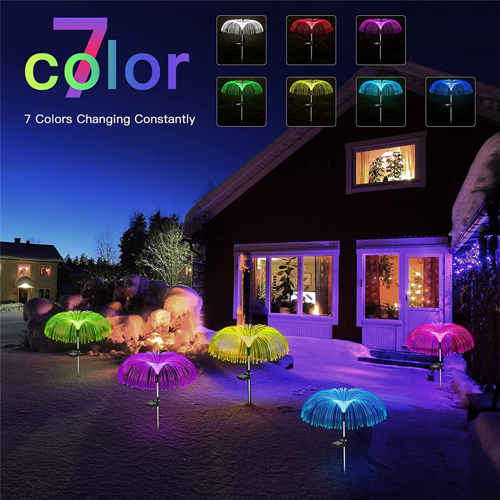 Solar- Garten Lichter draussen Quallen Lichter Ich bin Freien Dekorative Solar- Optische Faser Licht für Hof Terrasse Weg Solar- Lampe