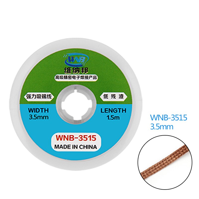 2Pcs/lot 1.5mm 2.0mm 2.5mm 3.0mm 3.5mm Desoldering Wire Braid Solder Wick BGA Soldering Tools