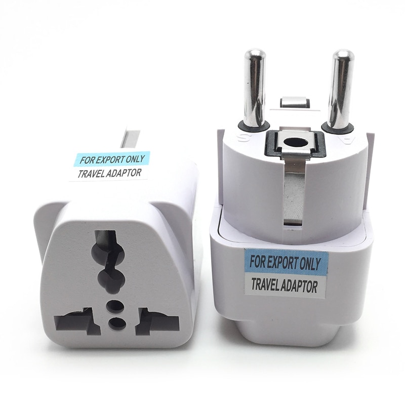 Universal eu stik adapter international au uk us til eu euro rejse adapter elektrisk stik konverter strømstik stik adaptere