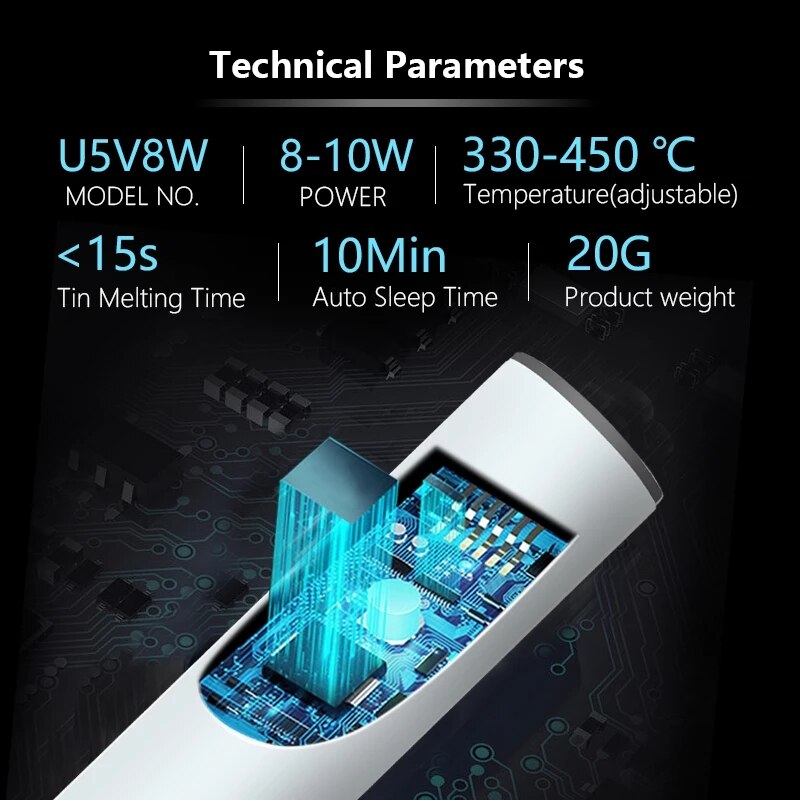 Handskit Universal USB Soldering Iron Tips 5V 8W Protable Tin Solder Iron Heating Accessories Within 24h