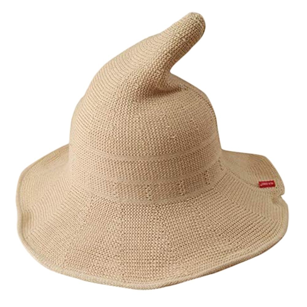 Womens Witch Hat Knitted Cap Halloween Party Masquerade Cosplay Costume -MX8