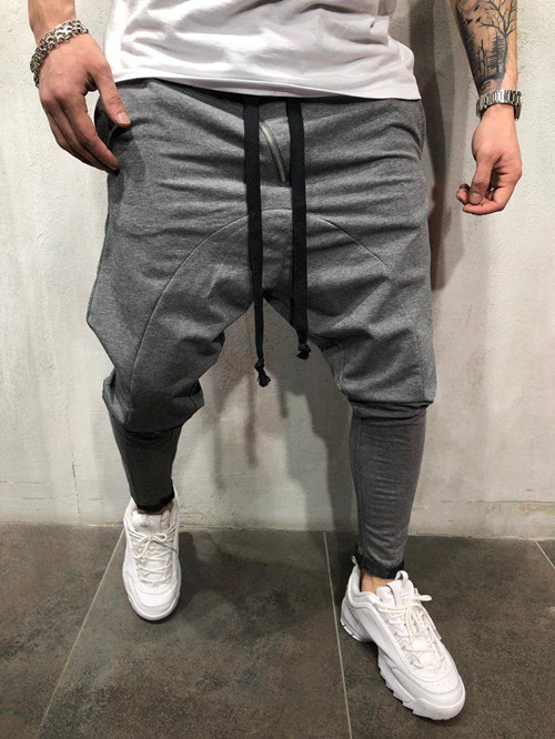 Herenbroeken casual harembroeken herenjoggingbroeken streetwear joggingbroeken heren hiphopbroeken voor jonge schooljongens en broeken: Xl / Kcd 294 grijs
