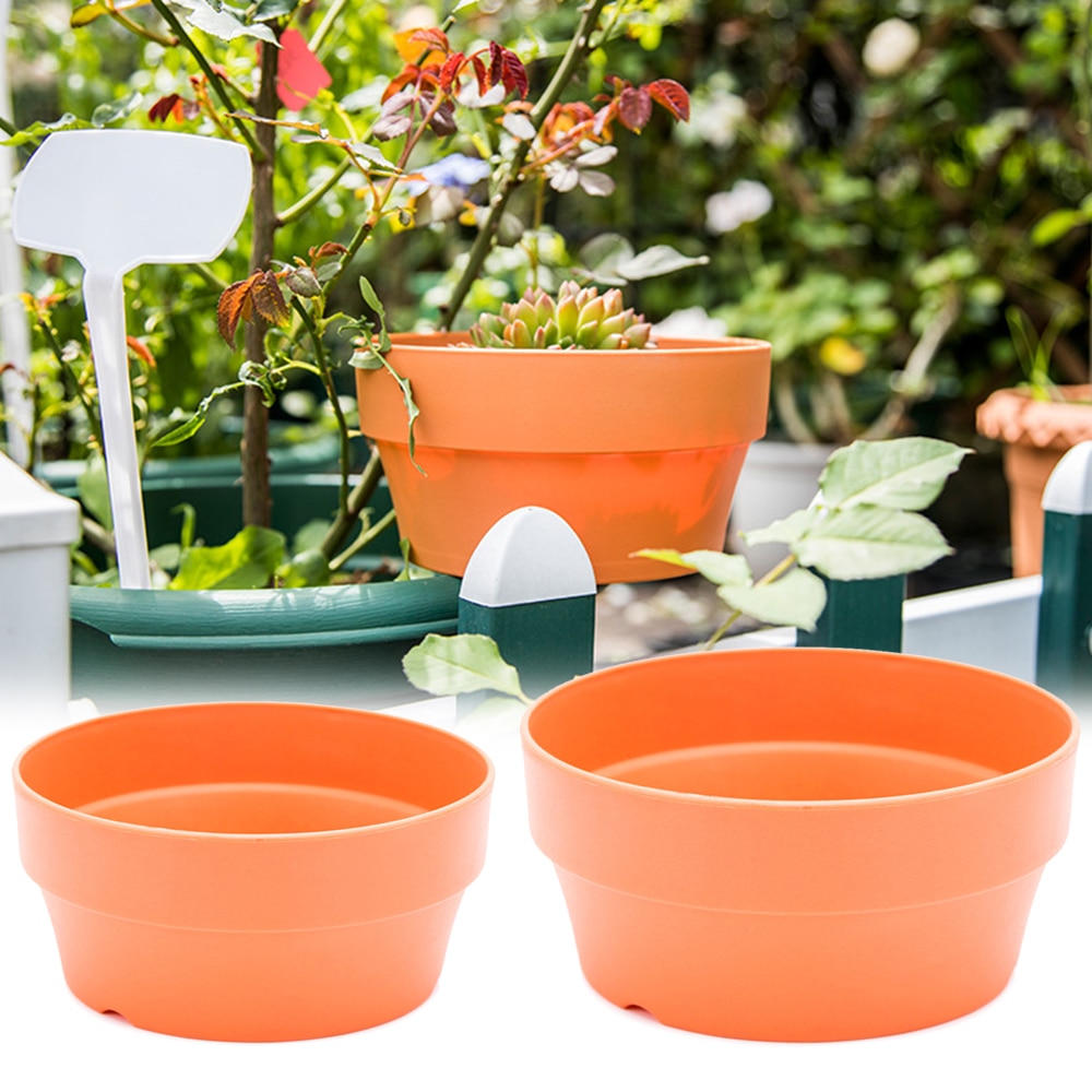 Imitation Terracotta Planter Plastic Planting Pot Cactus Plant Containers Indoor Garden Bonsai Pots With Drainage Hole