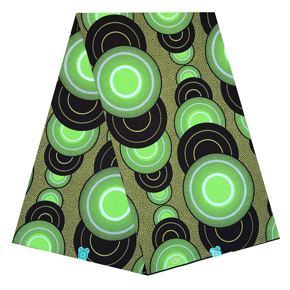 Tecido de cera real nigeriano para as mulheres ancara cera 100% algodão impressão tecidos de cera pagne 6 jardas vestido africano: color3