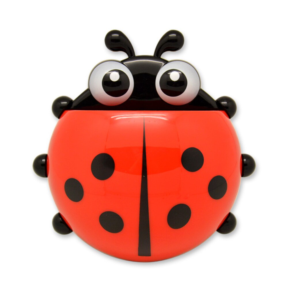 Cute Ladybug Insect Toothbrush Holder Toiletries Toothpaste Holder Wall Cup Tooth Brush Container Bathroom Gadgets Accessories