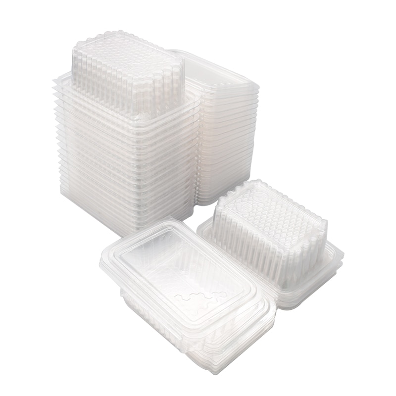 10 stk madkvalitet plast honningkage firkantet kasse pakke kam honningkasse til honning