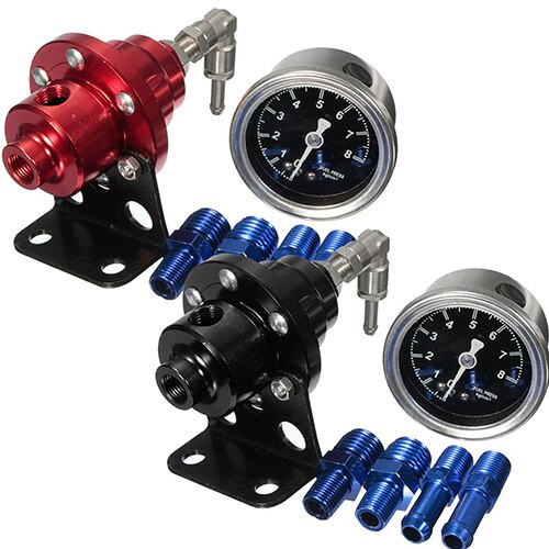 Universal Adjustable Auto Car Fuel Pressure Regulator with kPa Oil Gauge Kit