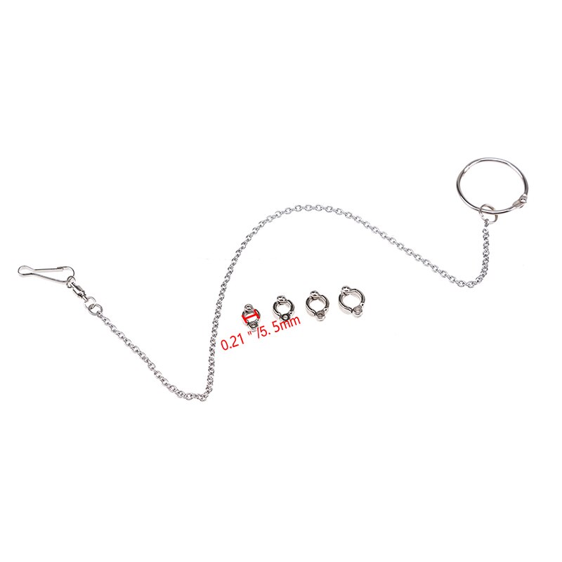 Chaîne de pied pour perroquet d&#39;oiseau en acier inoxydable, 1 pièce, accessoires #5 #7 #8, fournitures pour animaux de compagnie, jouets d&#39;entraînement pour oiseaux: no.5