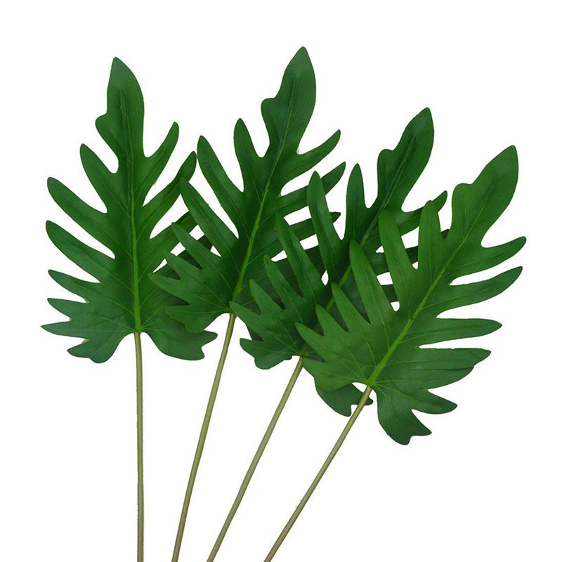 Tropical Palm Leaves for Hawaiian Luau Party Decoration Plants Supplies 4 Counts: Default Title