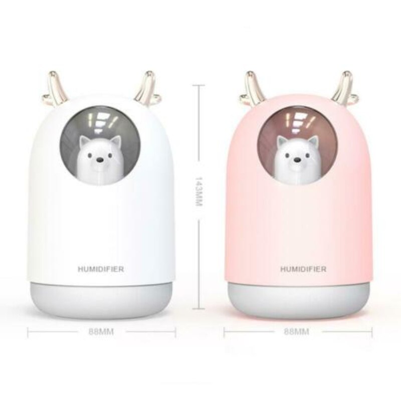 M7 kleine bären, entzückendes haustier, luftbefeuchter, haushalt, büro, mini-aromatherapie, ätherisches öl, desktop-stummschaltung, usb-zerstäuber 300/320 ml