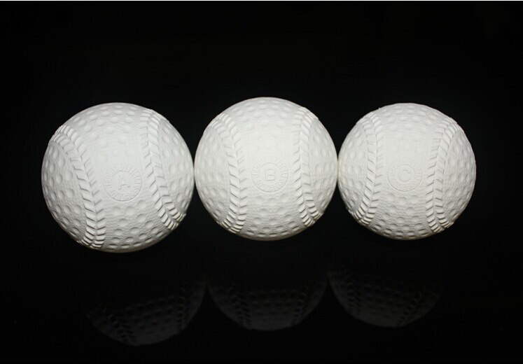 3pcs/Set Beginner Rubber Soft Safety Baseball Ball For Child Young Men Women Training Safe 3 Size: Ball A B C