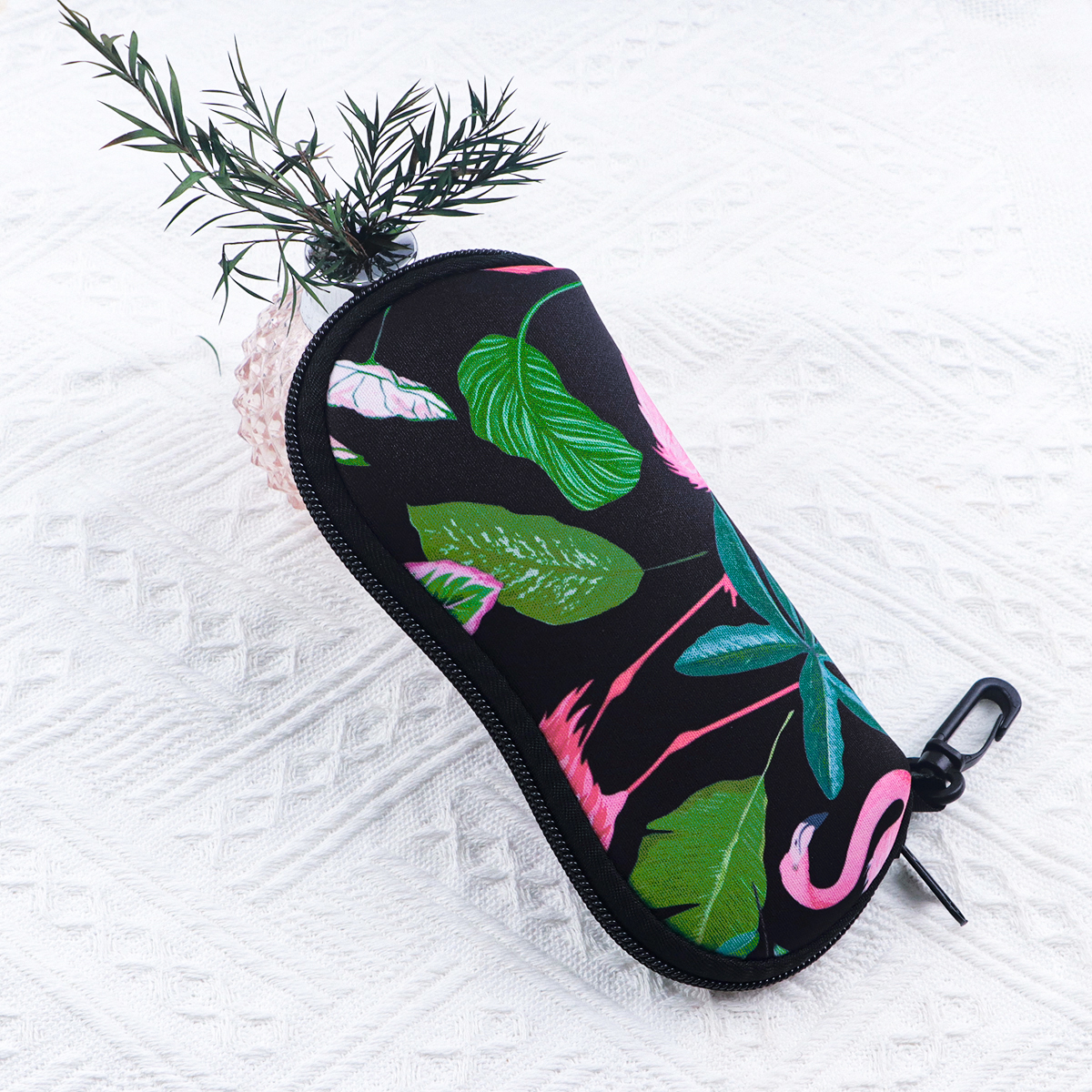 Flamingo Soft Shell Brillenkoker Roze Vogel Bril Beschermende Shell Kledingaccessoires Mannen Vrouwen Mode Brillentas