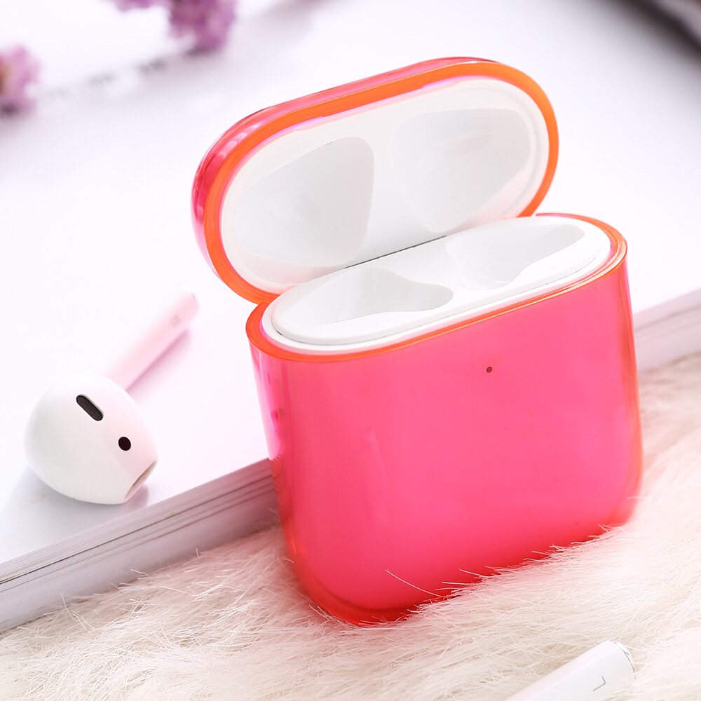 Couvercle de couleur claire pour boîtier Airpods étui pour écouteurs Transparent pour Apple Airpods 2 1 pour coque de boîtier de charge Airpod Air Pod