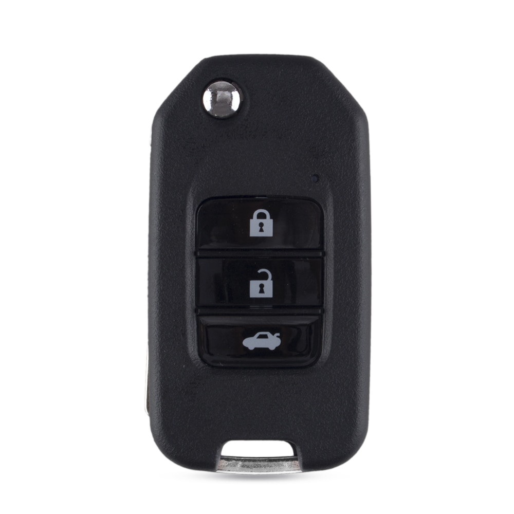 KEYYOU 3 Buttons Smart Remote Key Fob Case For Honda Civic City Fit HR-V XR-V Folding Flip Auto Car Key Shell Uncut Blade