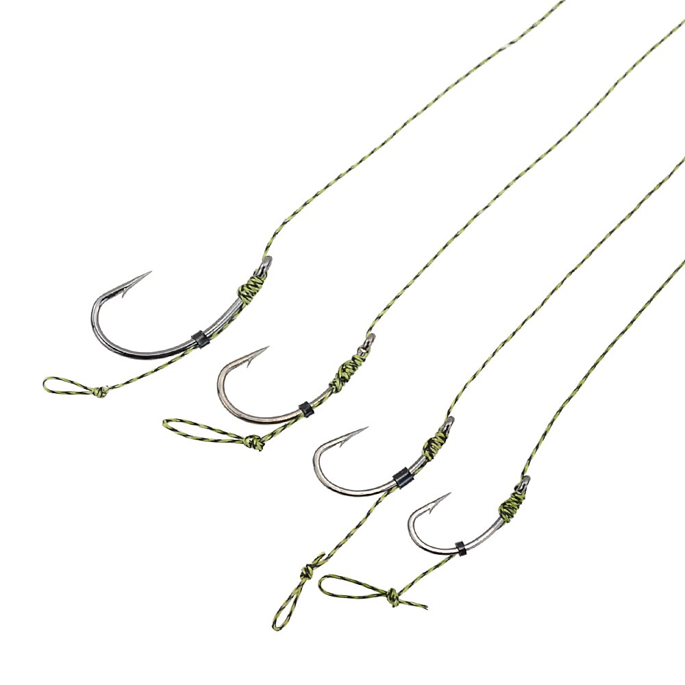 12 X Karpervissen Klaar Gemaakt Haak Link Gebonden Rigs Terminal Tackle