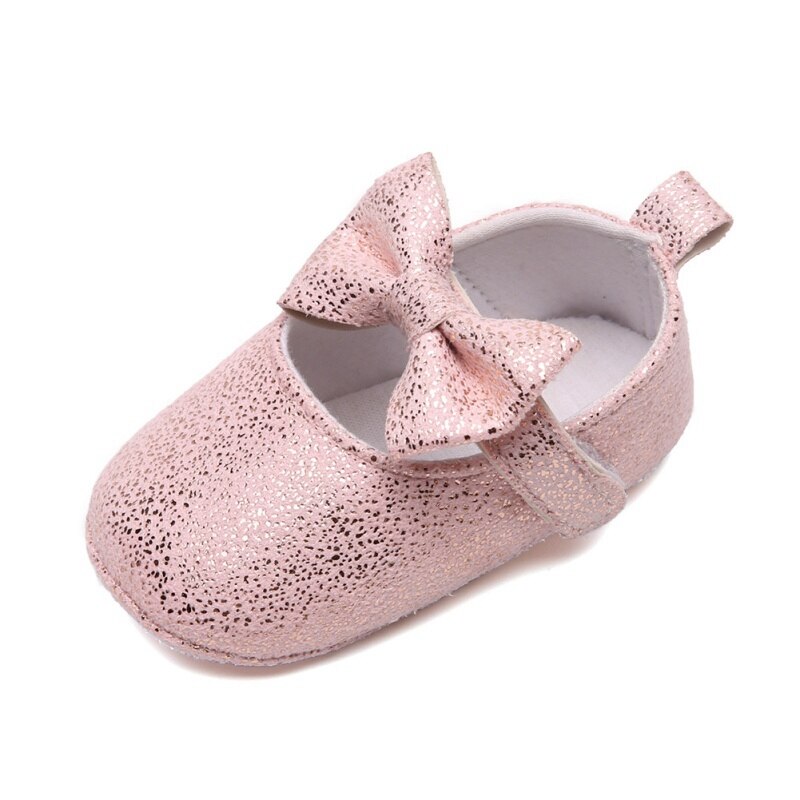 Infant anit-slip hengittävät vauvan kengät makea rusetti prinsessa kengät vauva tyttö matalat kengät vauvan ensimmäinen kävelijä 22222: S / 0-6 kuukautta