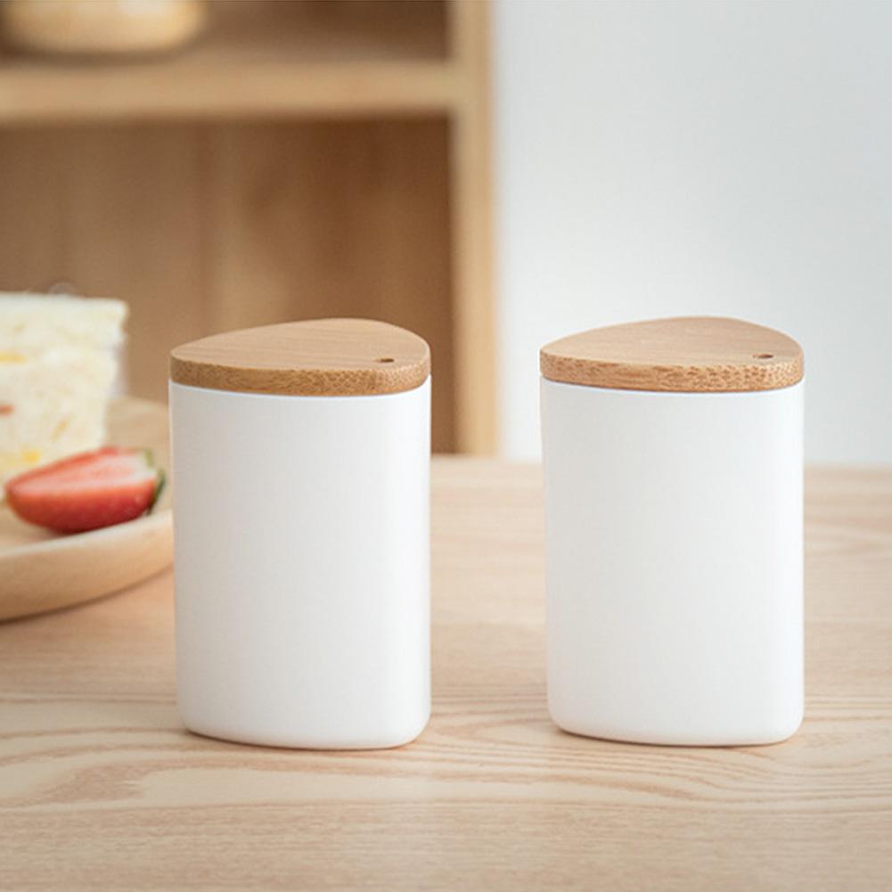 Caja de almacenamiento de palillos de dientes, contenedor de mesa de madera Simple con cubierta