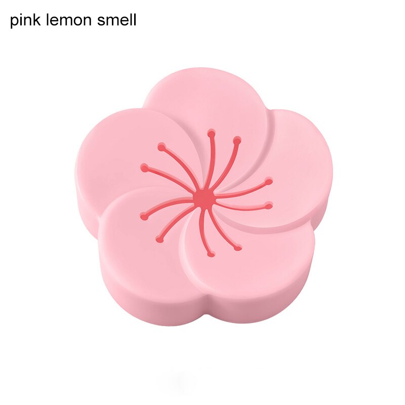 Car Toilet Purifier Air Fresh Box Eliminate Odors Smell Absorber Freshener Aromatherapy Box Deodorizer Flower Shape Storage Box: pink lemon smell