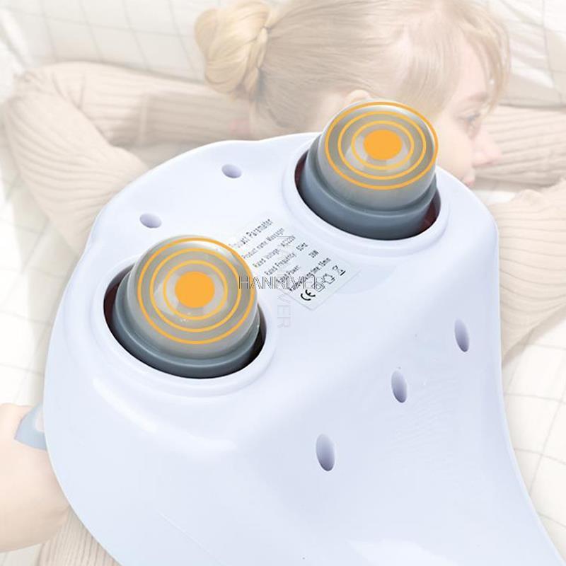 Masajeador eléctrico de mano, martillo vibrador de doble cabeza, cuello, espalda, cuerpo, vértebra Cervical, rodillo relajante con 6 cabezales de masaje