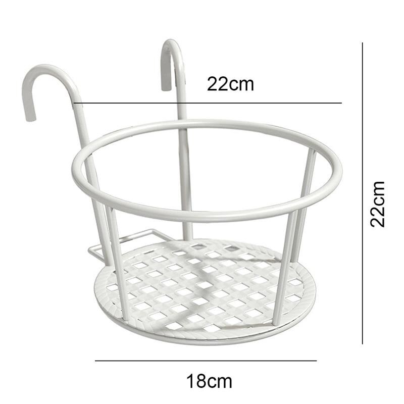 Ijzeren Bloempot Hanger Plant Bloem Balkon Tuin Bonsai Balkon Bloemenmand Ijzeren Rek Bloempot Houder Haak Beugel: F