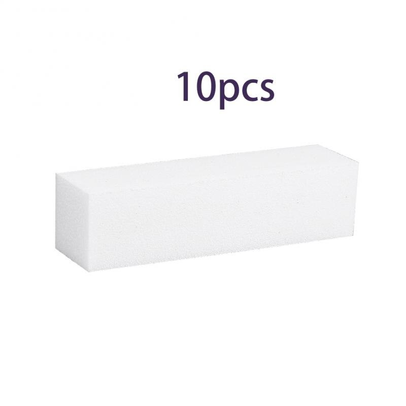 1/5/10/20 st tålig svamp nagelfil vit slipning buffertblock akryl block polish pedikyr manikyr nagelkonst verktyg användbart: 10 st