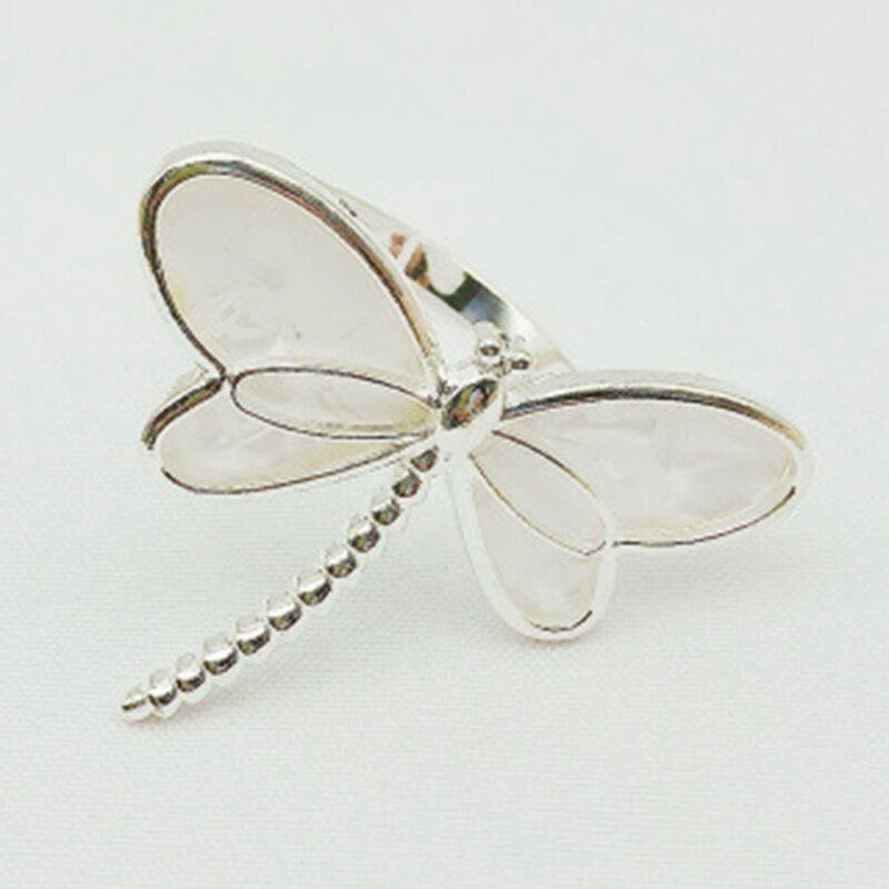 6 Delige Set, Dragonfly Servetring Servet Houder, Gebruikt Voor Bruiloft Diner Diner Tafeldecoratie Tafel Decoratie