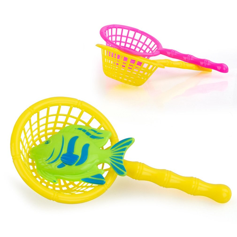 1PC Magnetica Maniglia Pesca Netto per La Plastica di Pesce Giocattolo Famiglia Giochi Al Coperto di Scherza il Regalo Dei Bambini di Rete Da Pesca di colore Casuale la navata