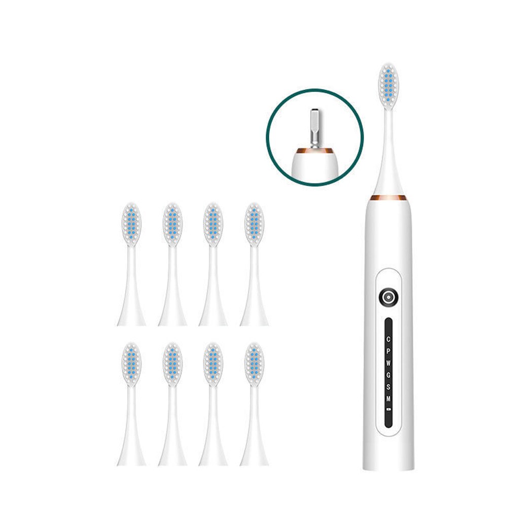 Electric Toothbrush Tooth Brush USB Rechargeable Adult Waterproof Ultrasonic Automatic 6 Mode With Travel Case: Package B